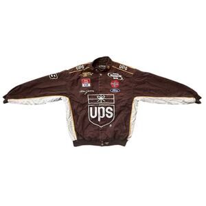Vintage Dale Jarrett Chase Authentic Mens Drivers Line Jacket UPS Size L